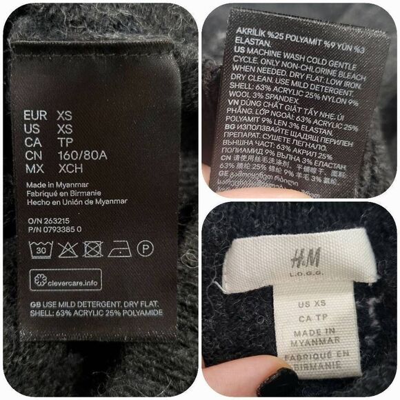 H&M Fine Knit Intarsia Sweater(J004)-Size Xs for Women - Picture 9 of 10